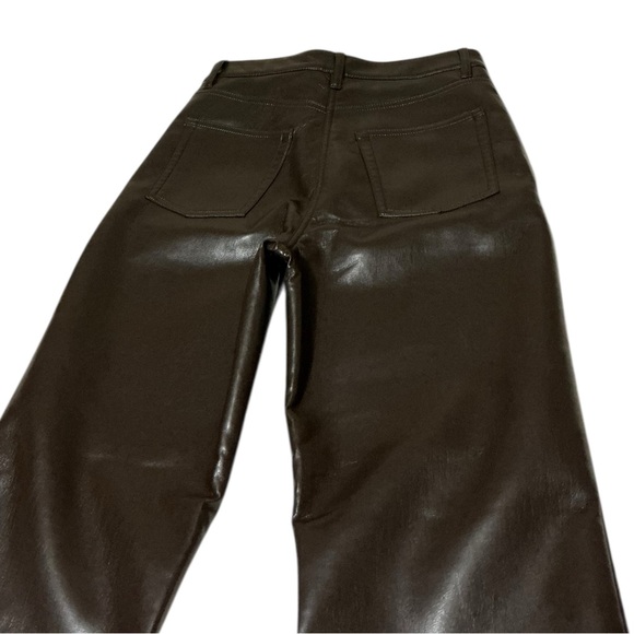 Aritzia Wilfred Dark Brown Faux Leather Pants - Picture 6 of 9